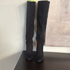 Black Mossimo Over the Knee Faux Suede Boot